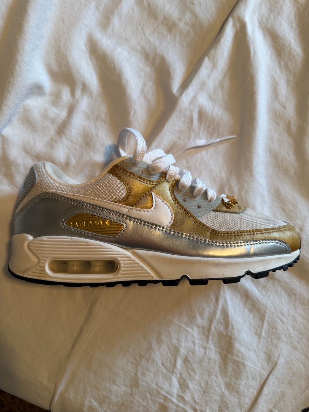 Nike Women’s Metallic Gold & Silver Air Max Sneaker